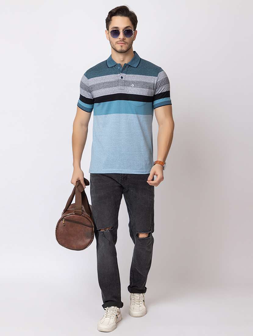 men striped polo t-shirt - 21359364 - Standard Image - 4