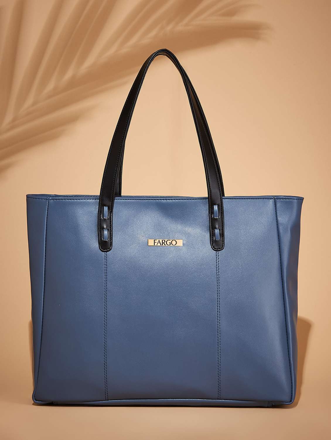 women solid handbag with laptop pocket