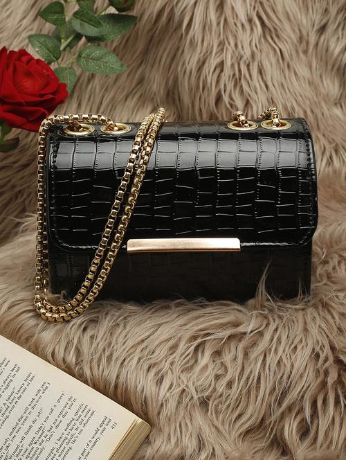 black leather sling bag - 21359746 -  Standard Image - 0