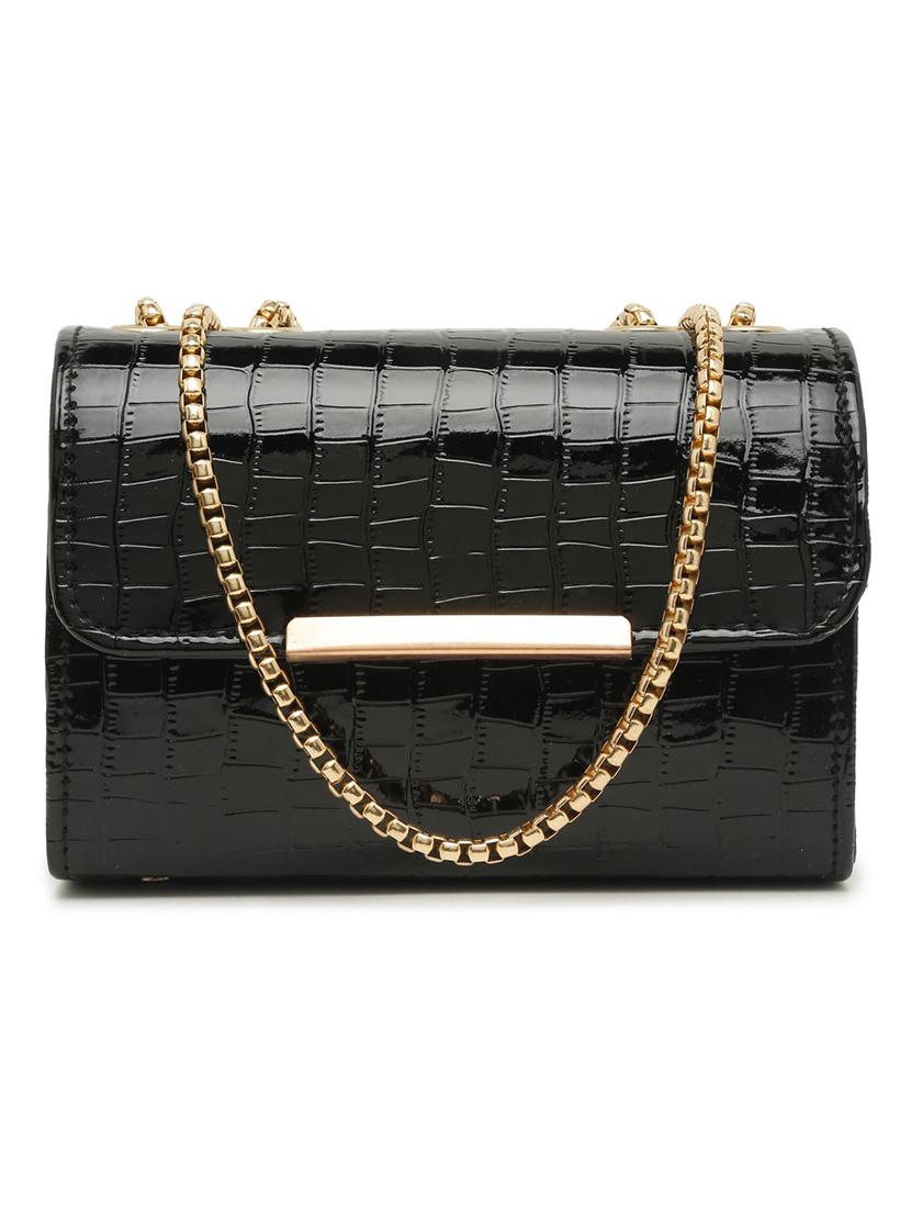 black leather sling bag - 21359746 -  Standard Image - 1