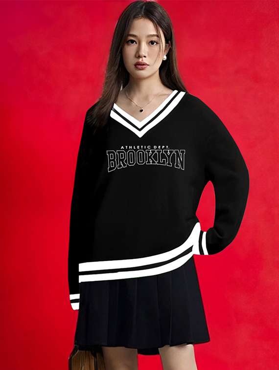 women front print oversized t-shirt - 21360040 -  Standard Image - 1