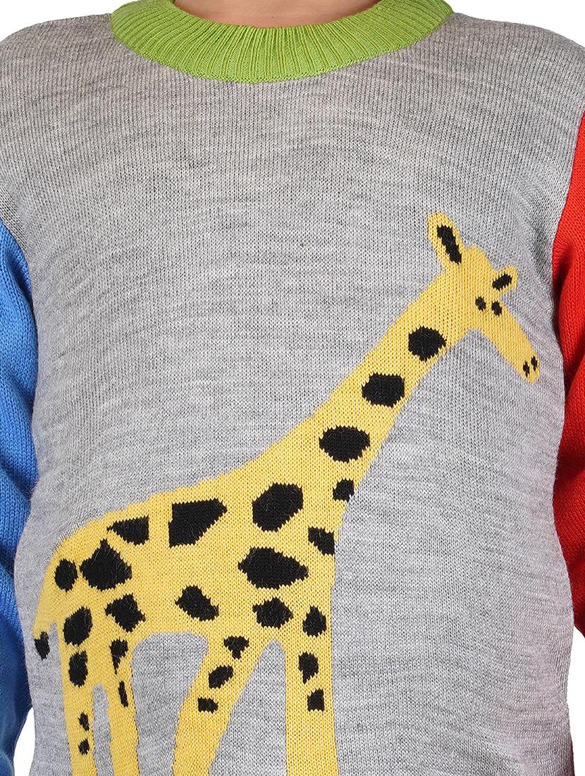 kids long sleeved self design sweater - 21360069 - Standard Image - 4