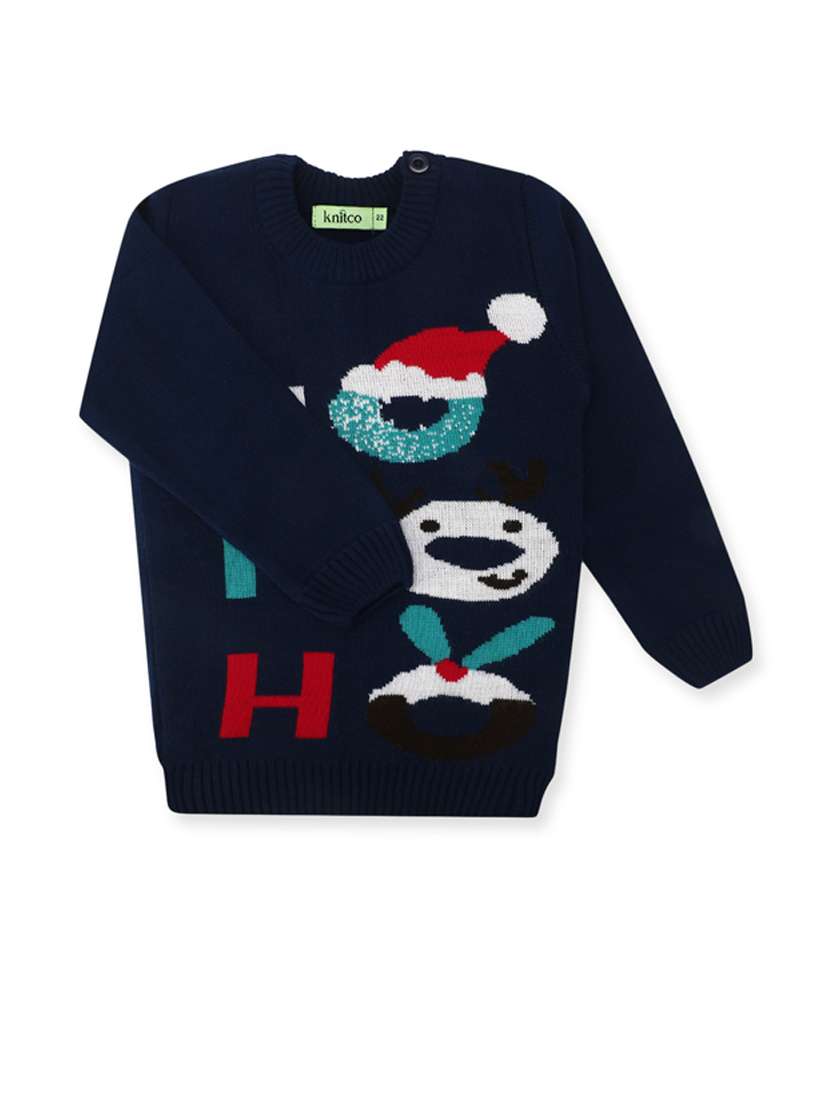 kids long sleeved self design sweater - 21360072 -  Standard Image - 1