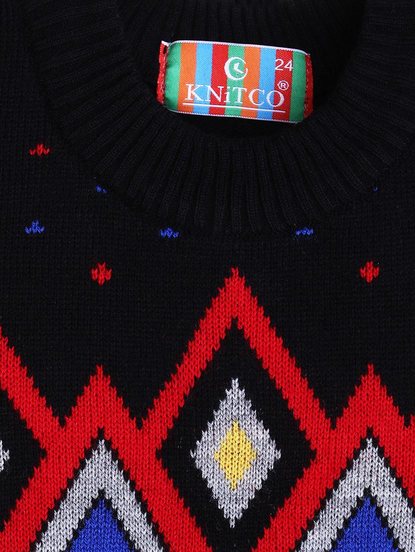 kids long sleeved self design sweater - 21360074 - Standard Image - 4