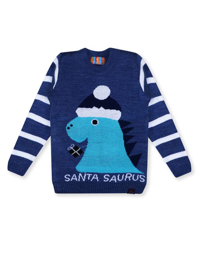 kids long sleeved self design sweater