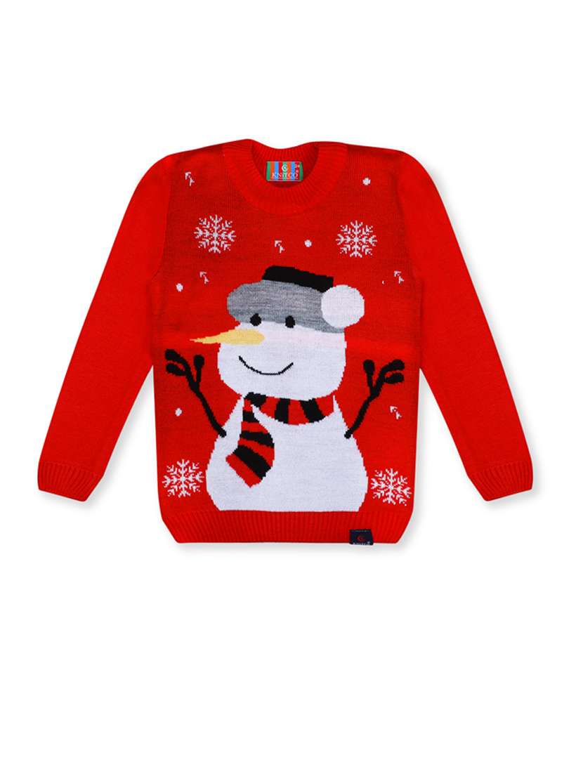 kids long sleeved self design sweater