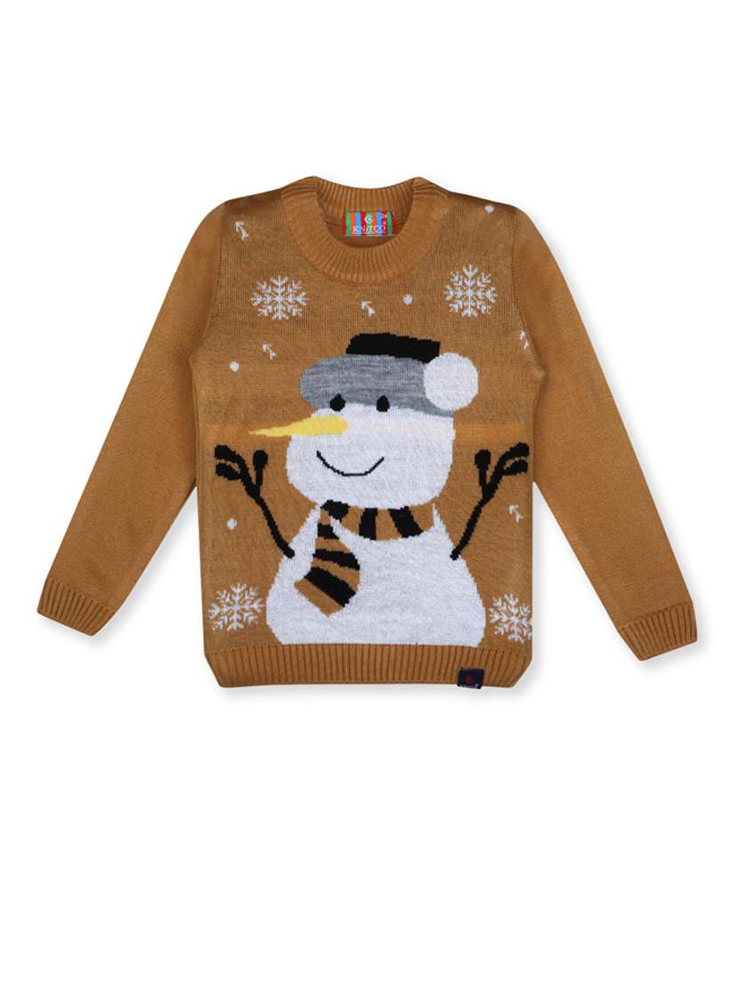 kids long sleeved self design sweater