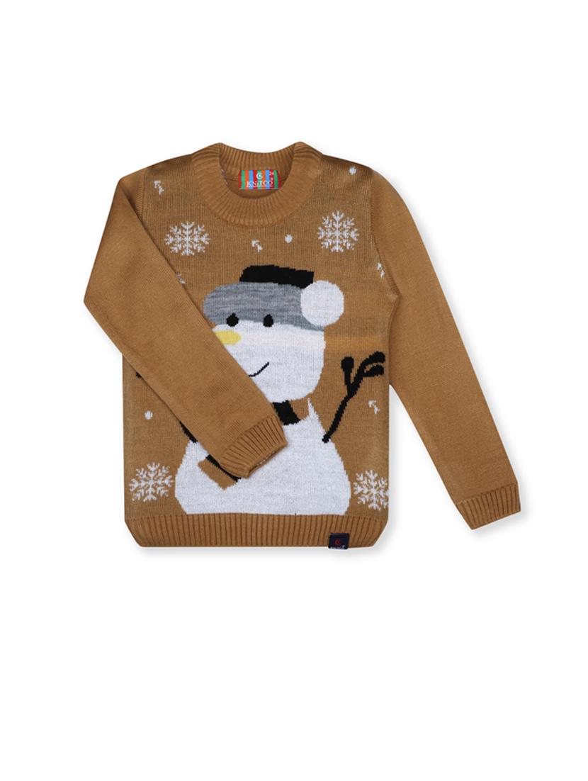 kids long sleeved self design sweater - 21360079 - Standard Image - 1