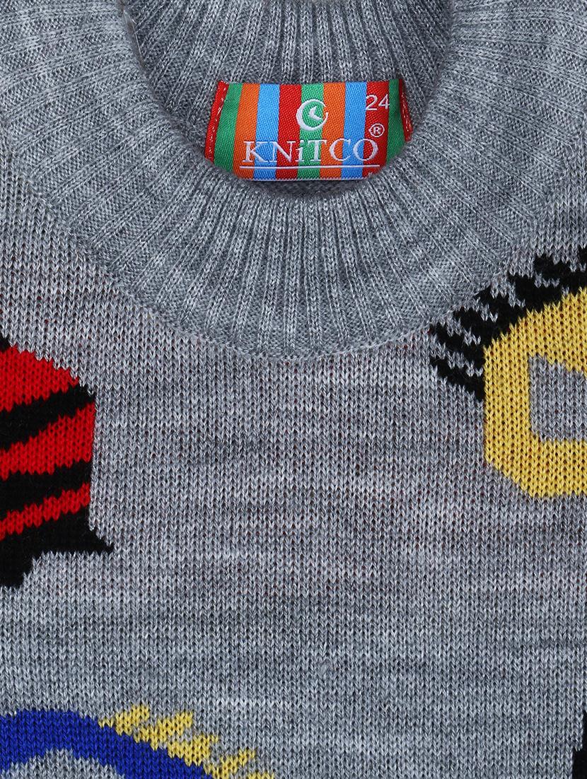 kids long sleeved self design sweater - 21360083 - Standard Image - 4