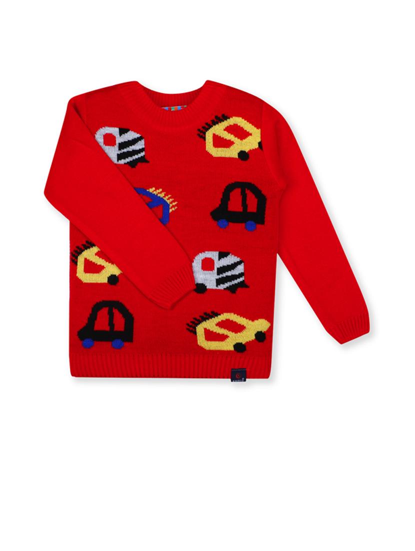 kids long sleeved self design sweater - 21360084 - Standard Image - 1