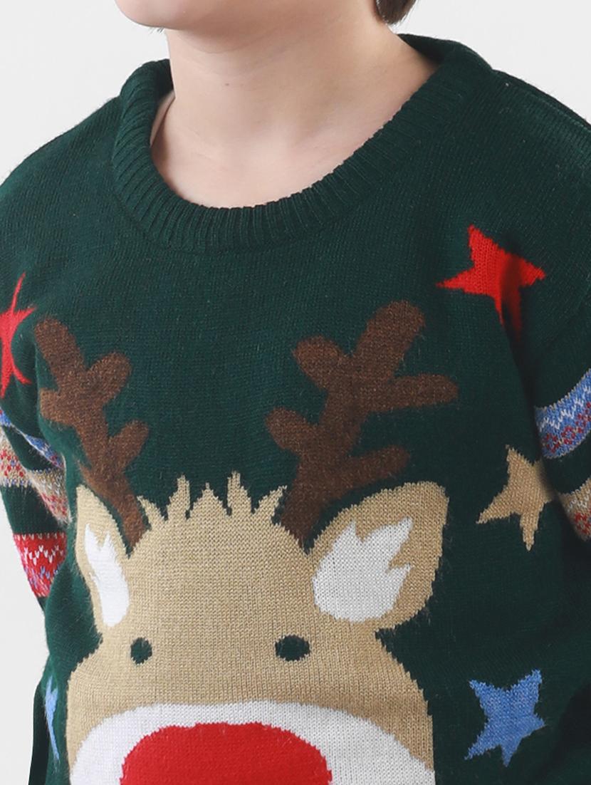 kids long sleeved self design sweater - 21360093 - Standard Image - 4