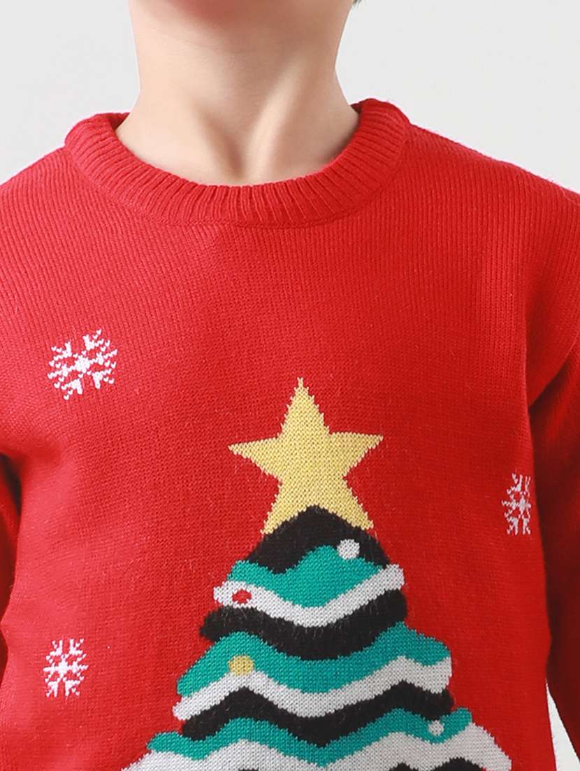 kids long sleeved self design sweater - 21360096 - Standard Image - 4