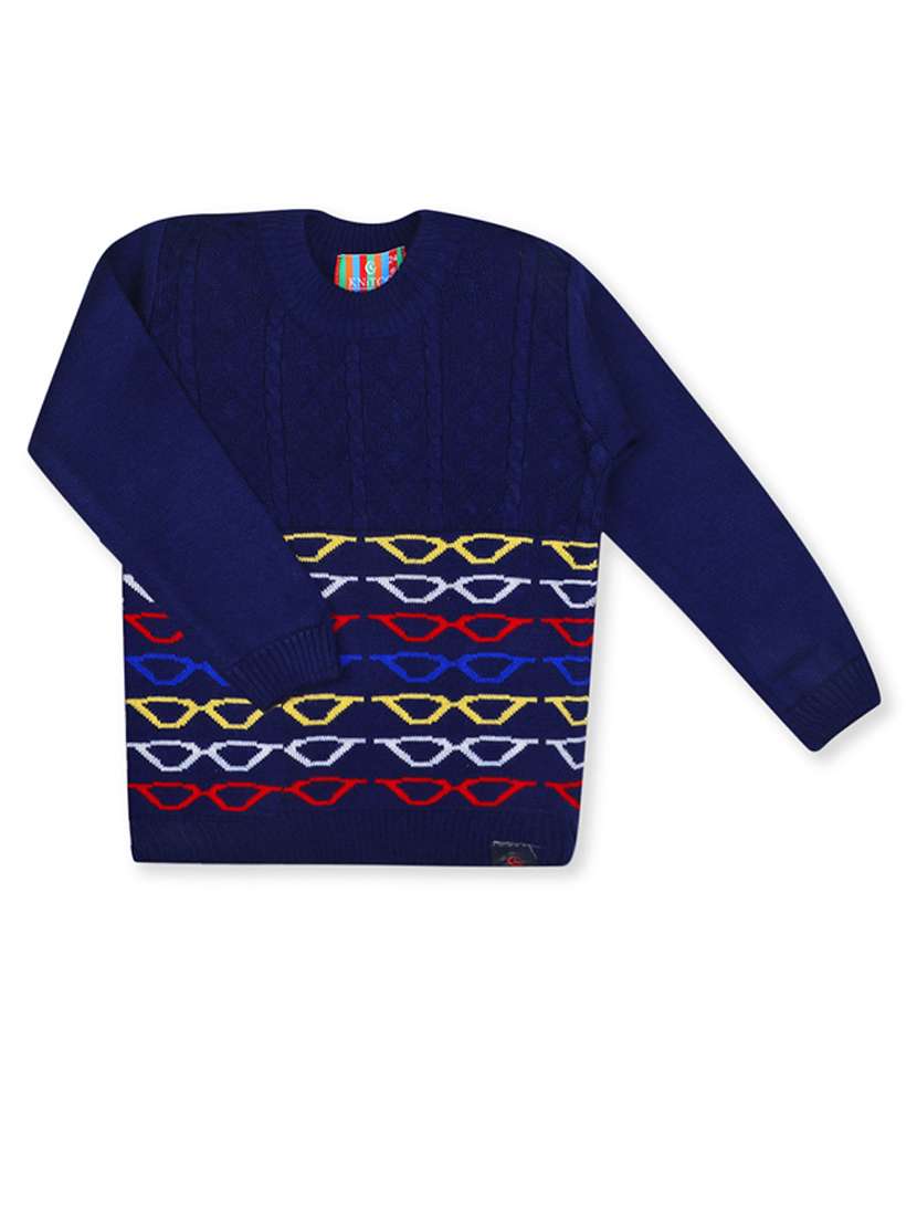 kids long sleeved self design sweater - 21360099 -  Standard Image - 1