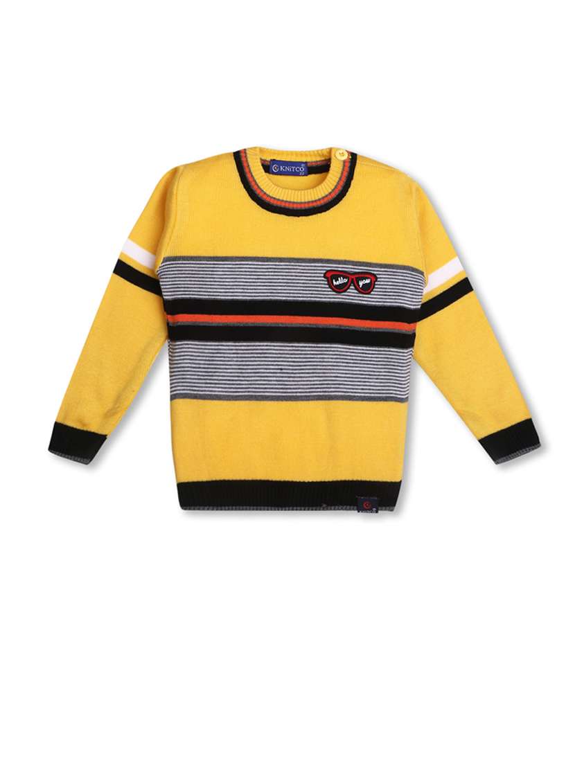 boys striped long sleeves sweater