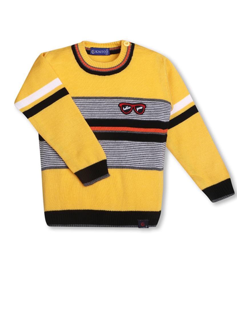 boys striped long sleeves sweater - 21360103 - Standard Image - 1