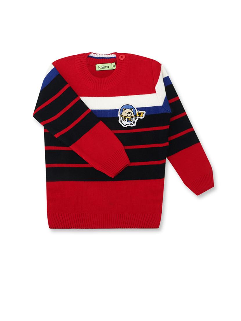 boys striped long sleeves sweater - 21360105 - Standard Image - 1