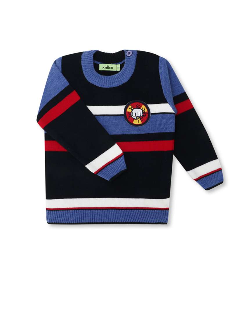 boys striped long sleeves sweater - 21360106 - Standard Image - 1