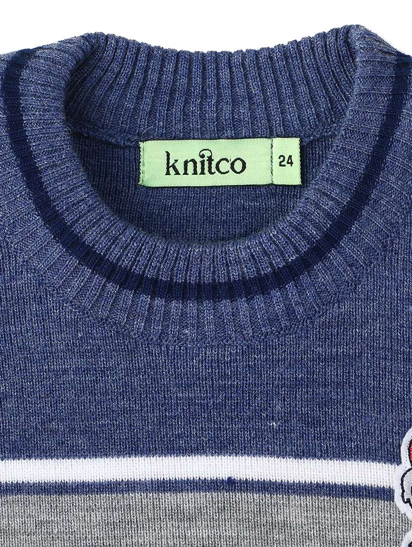 kids long sleeved color block sweater - 21360110 - Standard Image - 4