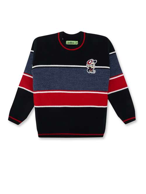 kids long sleeved color block sweater - 21360111 -  Standard Image - 0