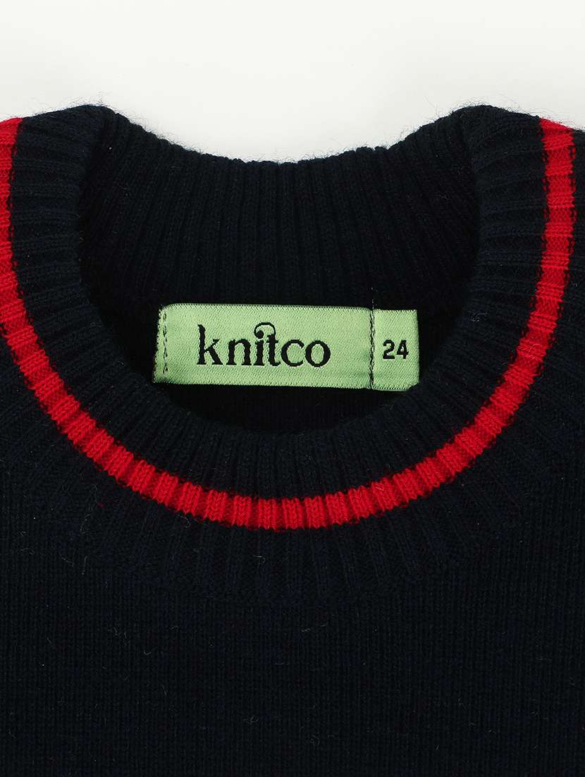kids long sleeved color block sweater - 21360111 - Standard Image - 4
