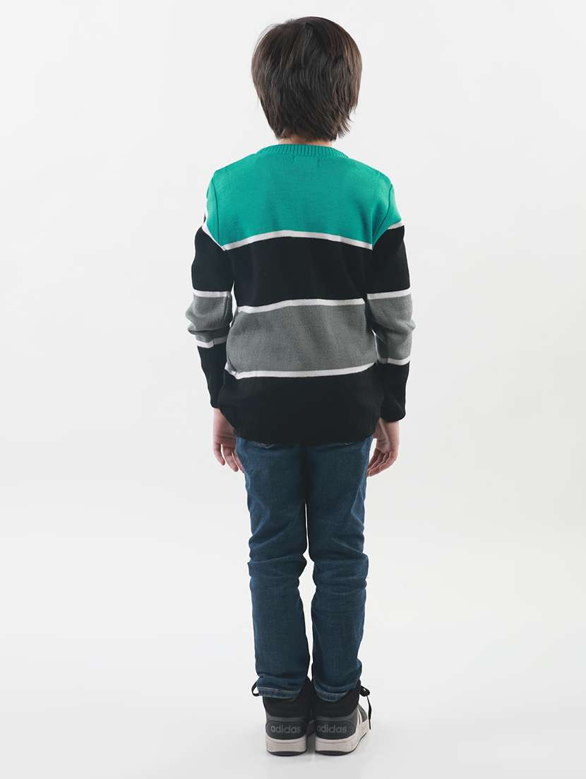 kids long sleeved color block sweater - 21360112 -  Standard Image - 4