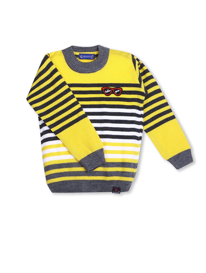 boys striped long sleeves sweater - 21360113 - Standard Image - 1