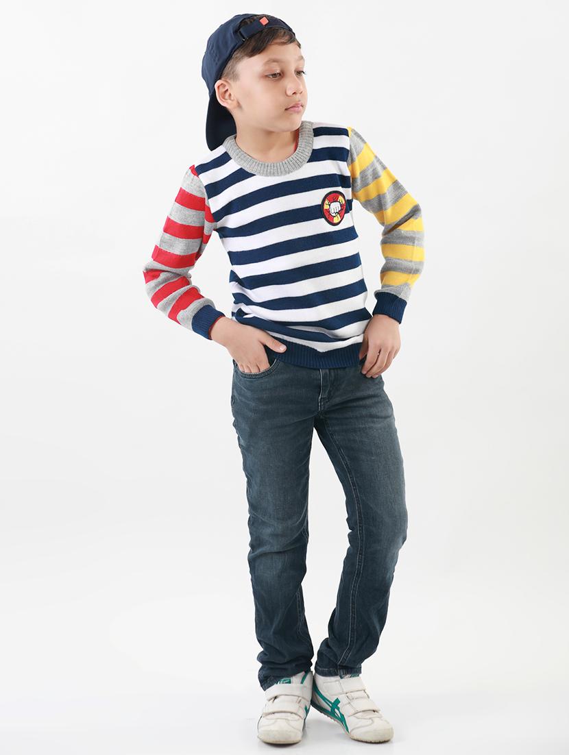 boys striped long sleeves sweater - 21360115 - Standard Image - 1