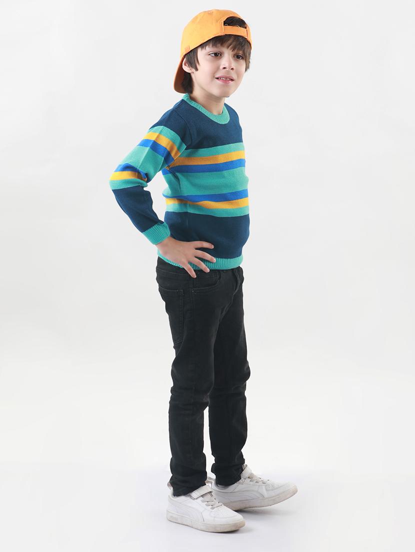 boys striped long sleeves sweater - 21360116 - Standard Image - 1