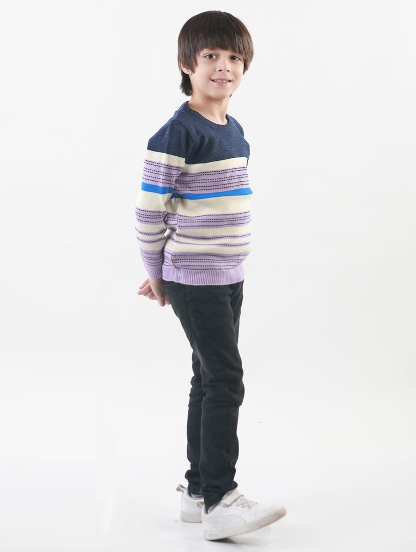 boys striped long sleeves sweater - 21360117 - Standard Image - 1