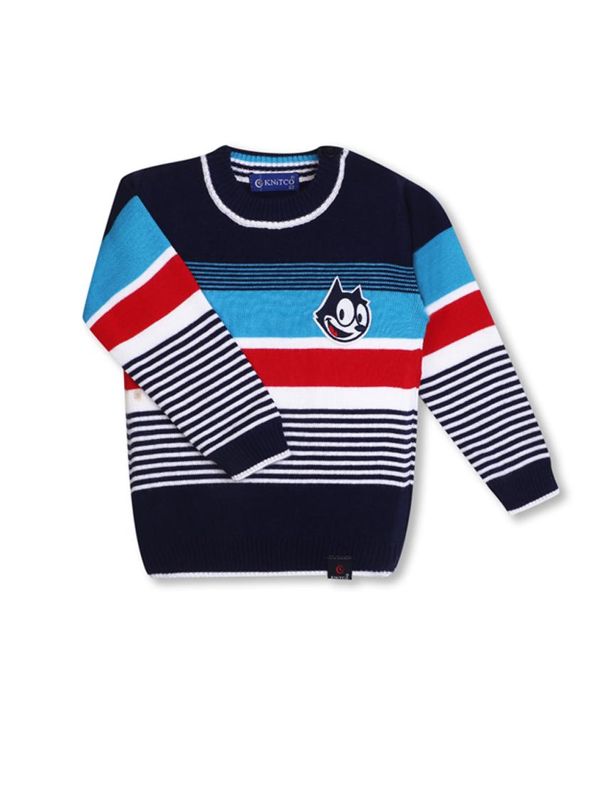 boys striped long sleeves sweater - 21360118 - Standard Image - 1
