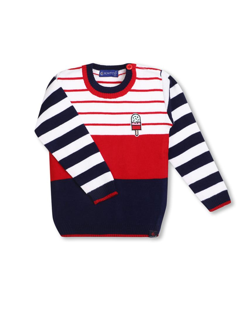 boys striped long sleeves sweater - 21360119 - Standard Image - 1
