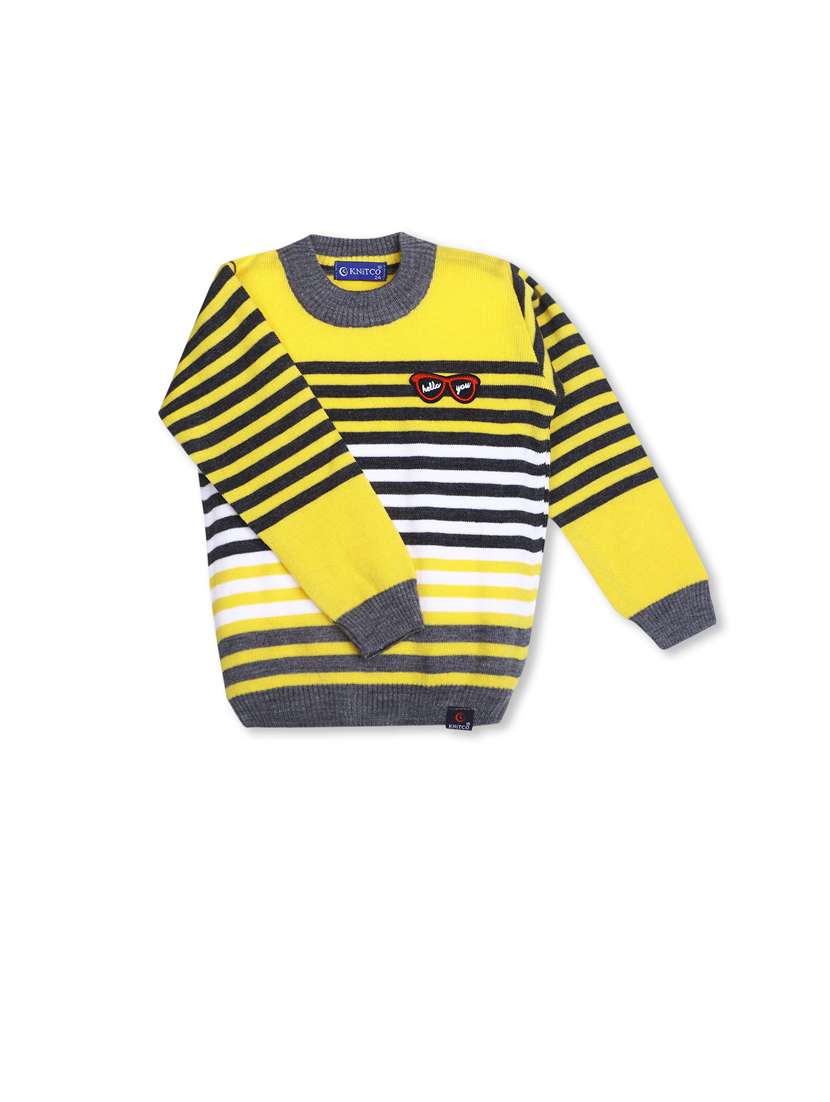 boys striped long sleeves sweater - 21360120 - Standard Image - 1