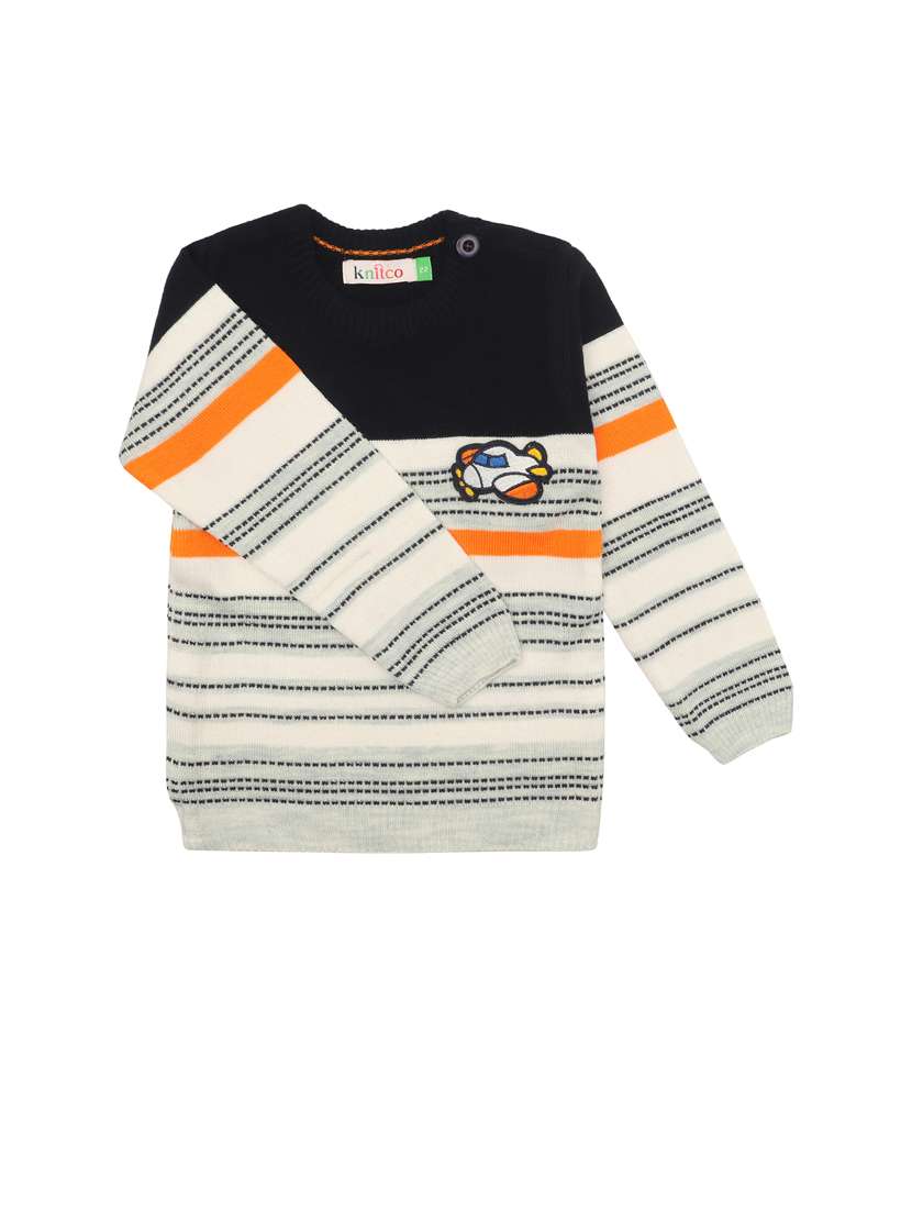boys striped long sleeves sweater - 21360125 - Standard Image - 1