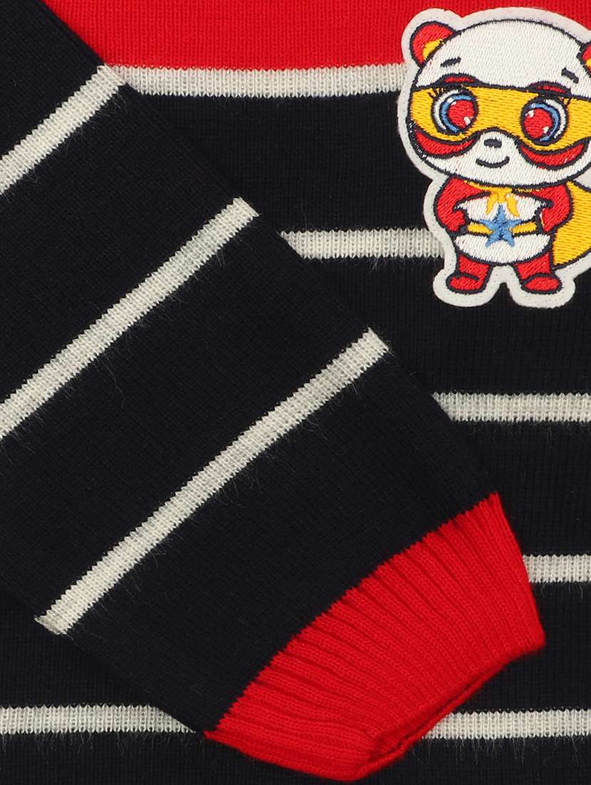 kids long sleeved striped sweater - 21360130 - Standard Image - 4