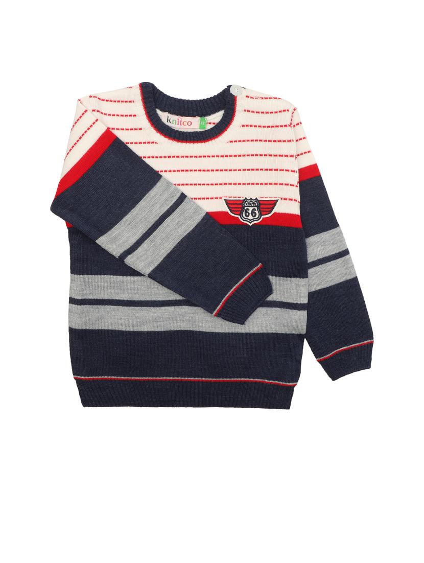 kids long sleeved striped sweater - 21360135 - Standard Image - 1