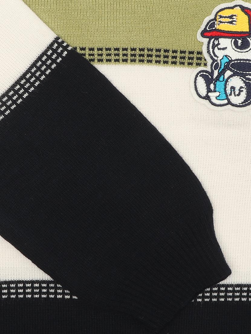 kids long sleeved color block sweater - 21360141 - Standard Image - 4