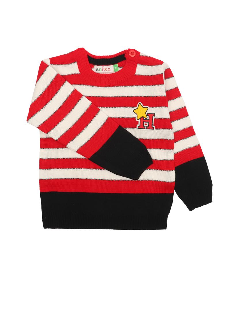 kids long sleeved striped sweater - 21360142 - Standard Image - 1