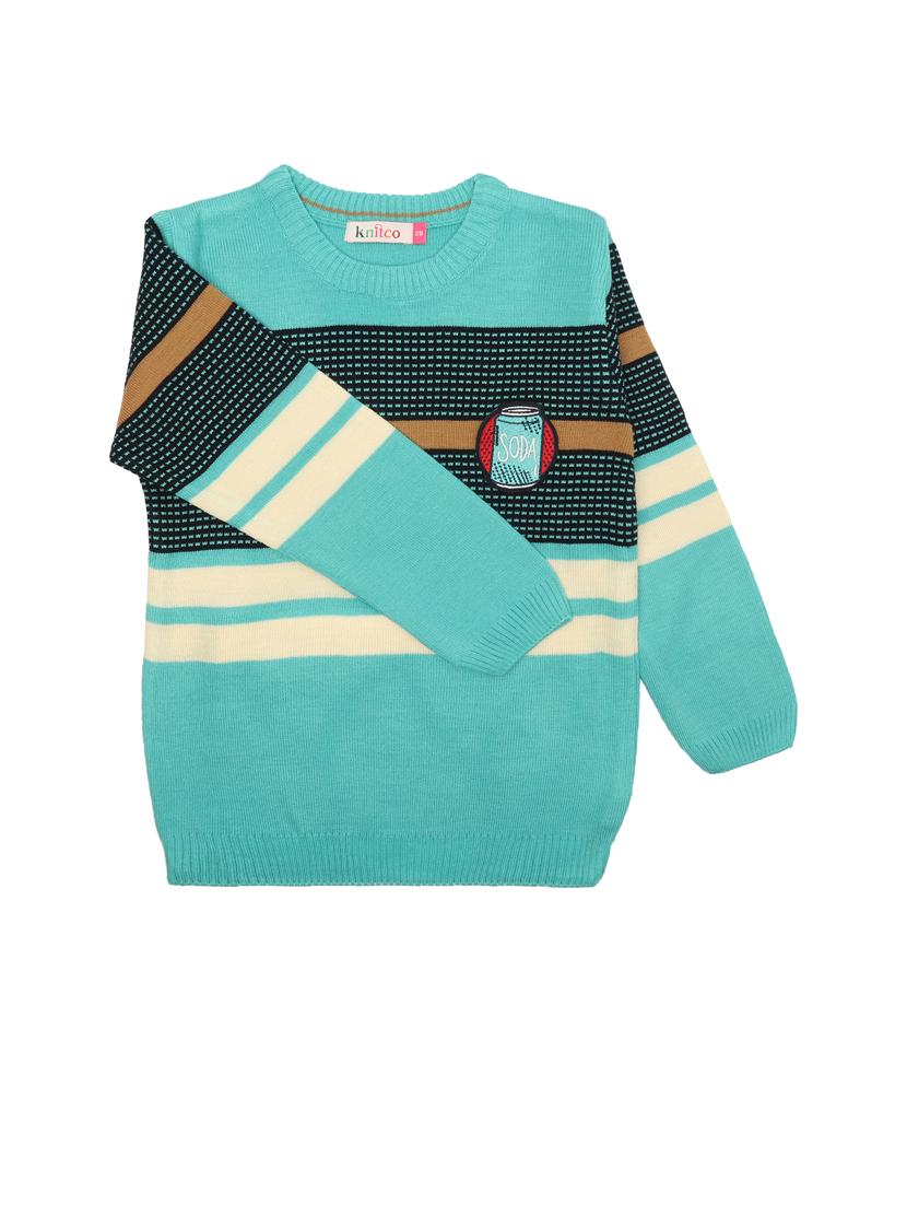 kids long sleeved striped sweater - 21360144 - Standard Image - 1