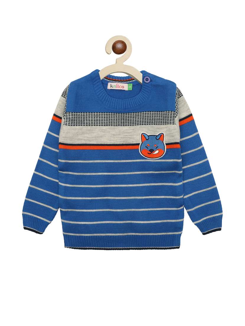 boys striped long sleeves sweater
