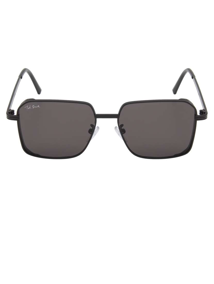 ted smith black wayfarer sunglasses for men women|full rim & metal frame|medium to large face ( 55-16-145 ) - 21360198 -  Standard Image - 1