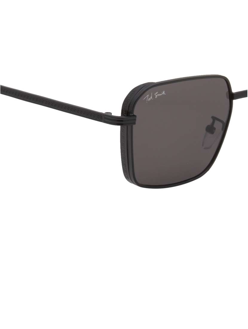 ted smith black wayfarer sunglasses for men women|full rim & metal frame|medium to large face ( 55-16-145 ) - 21360198 -  Standard Image - 4