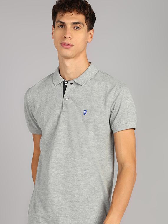 men polo neck solid t-shirt - 21361194 - Standard Image - 1