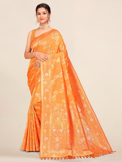 women self design banarasi saree with blouse - 21363757 - Standard Image - 0