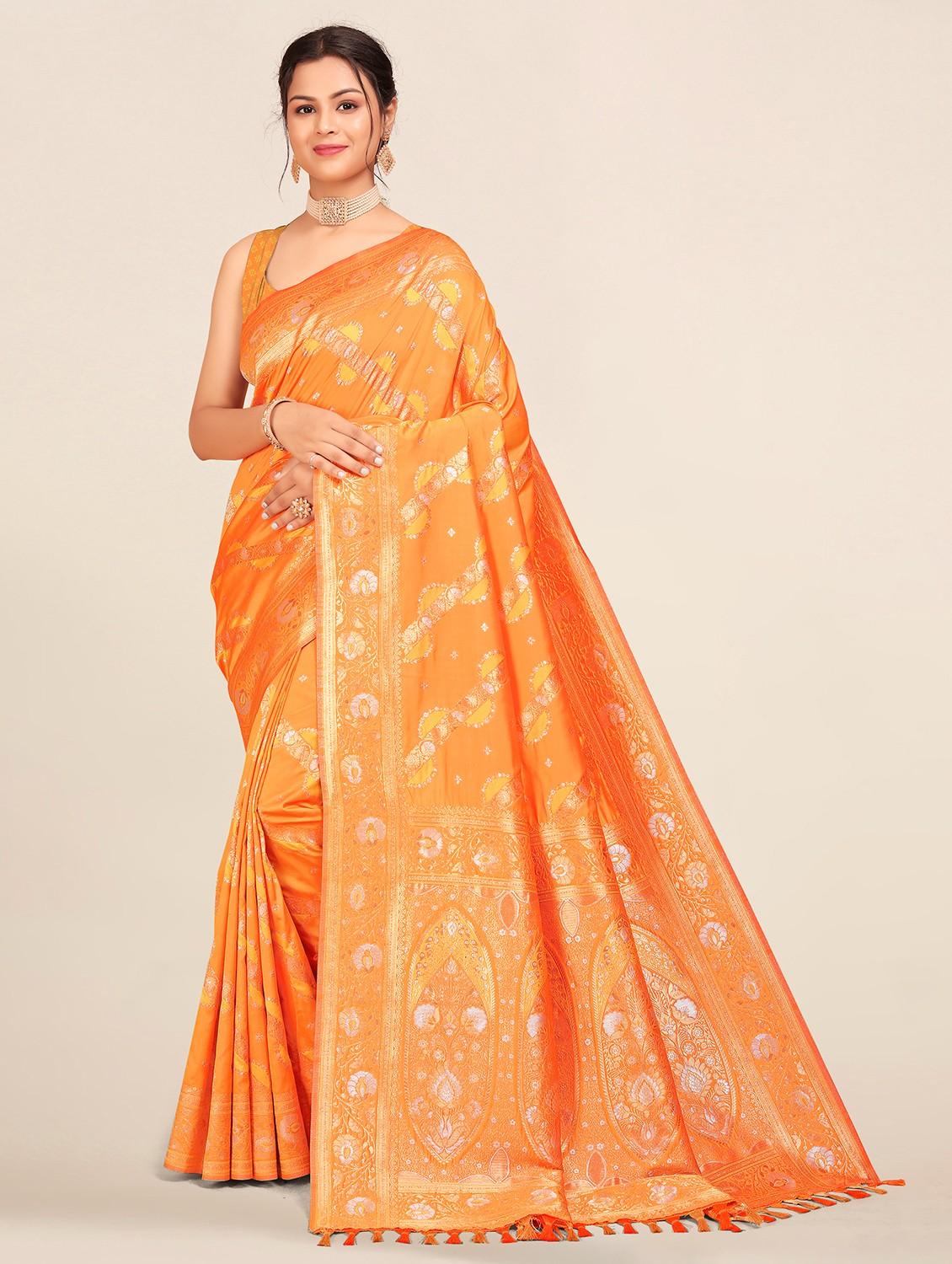 women self design banarasi saree with blouse - 21363757 - Zoom Image - 0