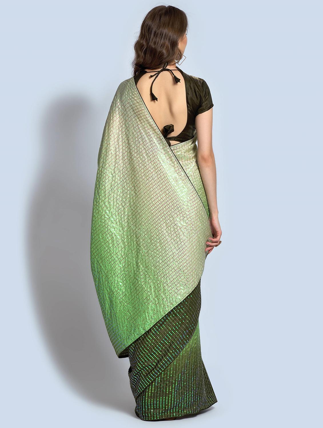 women ombre sequined work saree with blouse - 21363800 -  Standard Image - 1