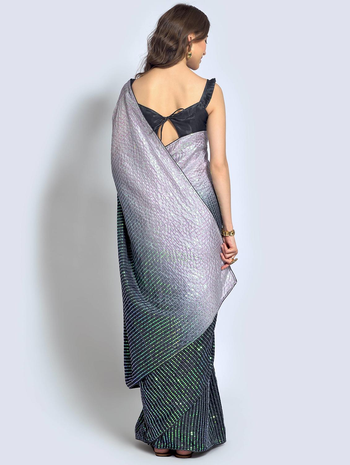 women ombre sequined work saree - 21363801 - Standard Image - 1