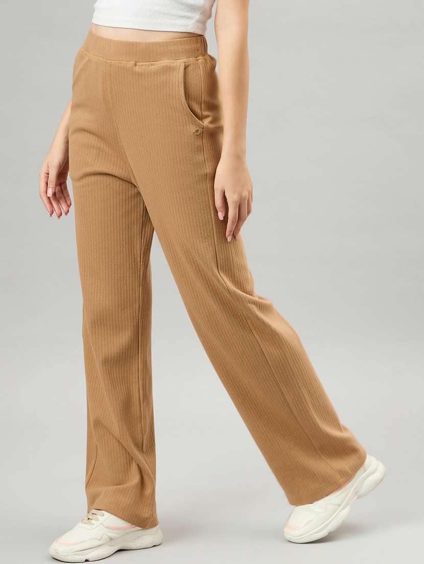 women solid high rise relaxed fit track pant - 21363967 -  Standard Image - 1