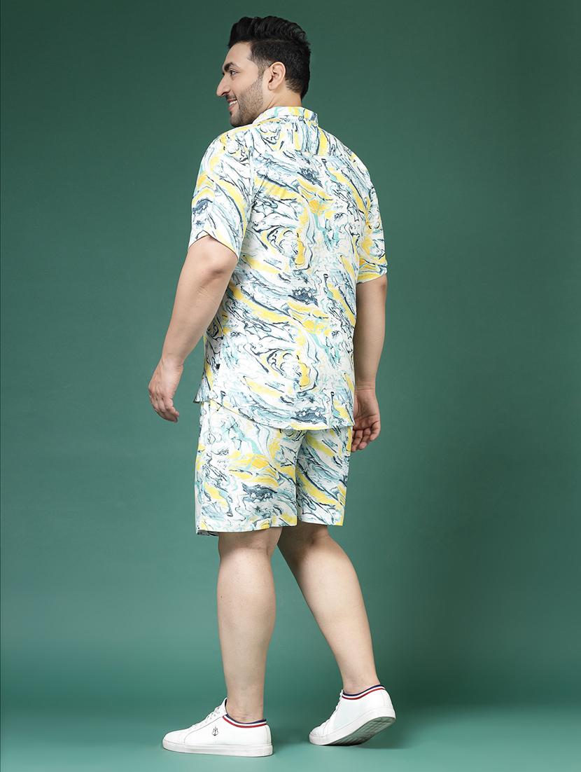 men abstract printed co-ord sets - 21364393 -  Standard Image - 1