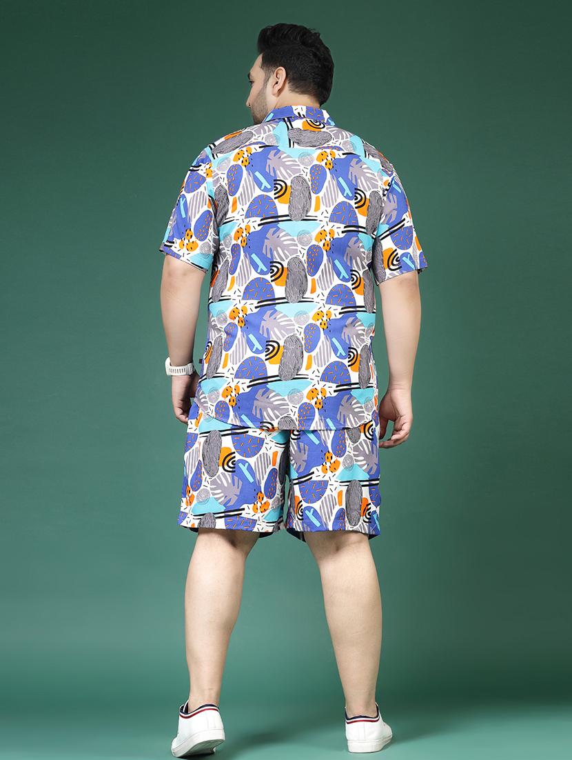 men multi color printed co-ord sets - 21364401 - Standard Image - 1