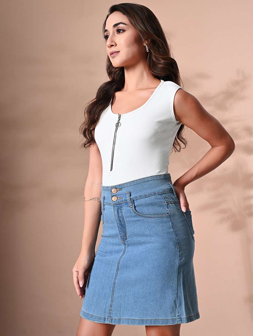 women solid sleeveless straight top - 21364511 - Standard Image - 1